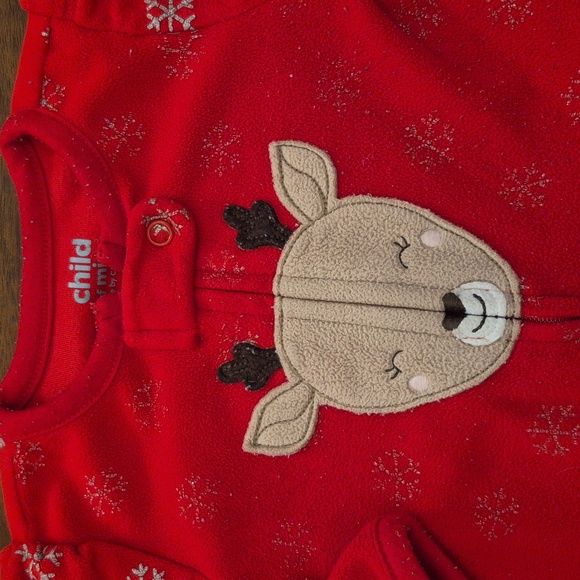 Carter's Baby Girl's Christmas Fleece Sleepers Size 3-6M - Picture 2 of 3